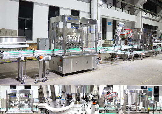 Automatyczna plastikowa butelka z obrotową śrubą na prasie na maszynie do zamykania o dużej prędkości