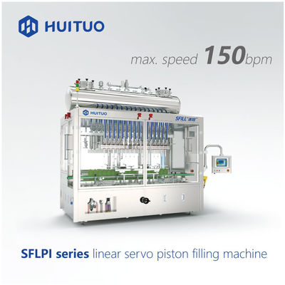 Huituo 10 Head Linear Servo Tłok PET Plastikowa maszyna do napełniania butelek do oleju dla niemowląt