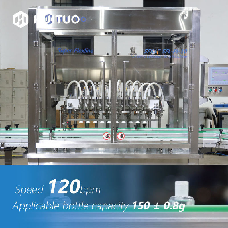 Huituo 10 Head Linear Servo Tłok PET Plastikowa maszyna do napełniania butelek do oleju dla niemowląt