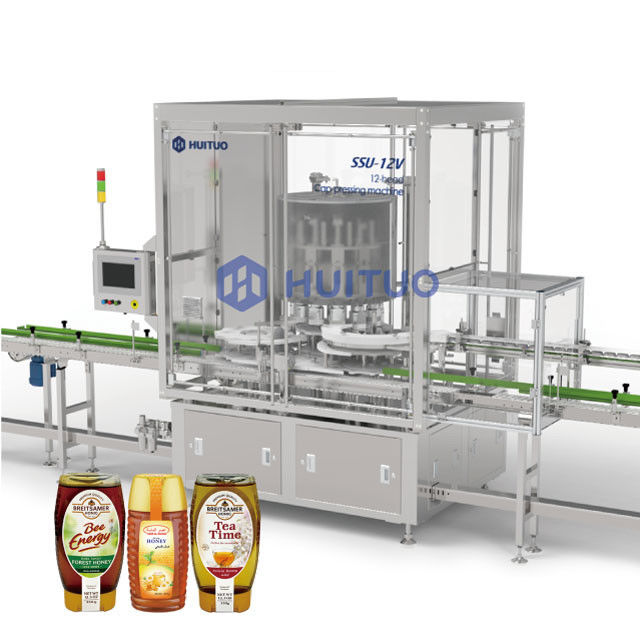Obrotowa automatyczna maszyna do zamykania pojemników na produkty spożywcze i chemiczne